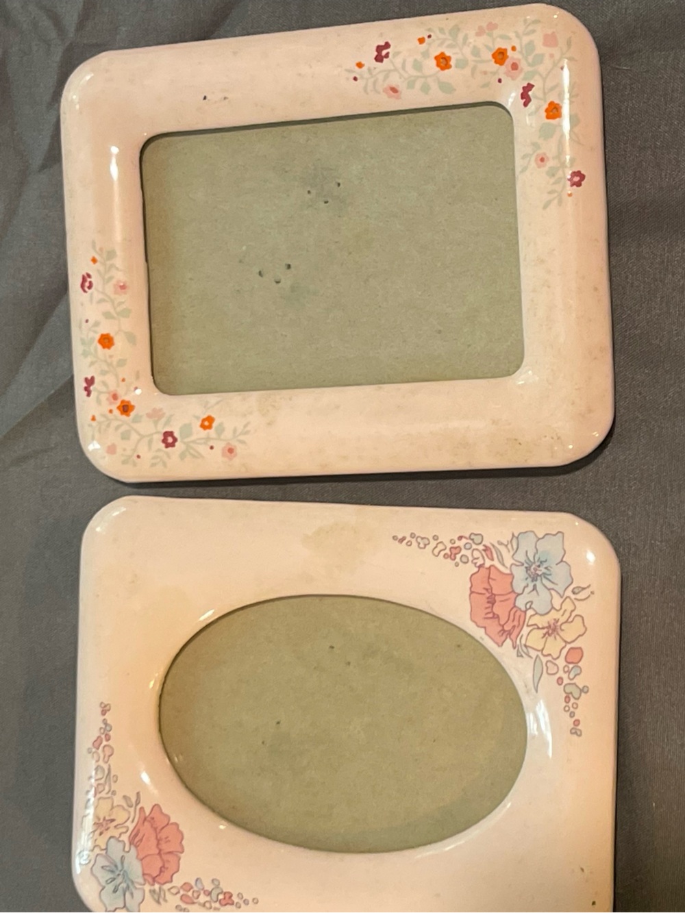Pink Floral Ceramic Picture Frame Set by